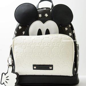 Mickey Mouse Backpack Purse 10" Faux Leather Disney Lady Carry All Travel Bag